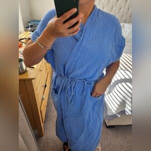 Soma 100% Cotton Blue Robe